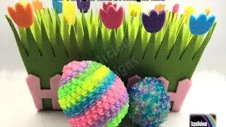 Rainbow Loom 3D Easter Egg - Amigurumi/Loomigurumi, Crochet Hook Only/Loom-less (loomless)