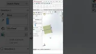 Extruded Surface in solidworks #cadmonkeys #solidworks #drawing #art #cad #shortsfeed #viralreels