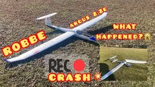 #RCGLIDER #CRASH ⚠️‼️⚠️ The robbe ARCUS 2.2E is gone😭 #rcplane #rccrash