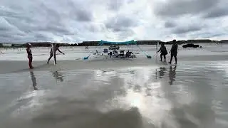 The ole Frisbee, Water Bottle, White plastic pipe beach game (not sold in stores) 