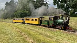 Narrow Gauge Steam Train Rolls Smoke, Engineer Waves! Edgerton, WI! 8/30/2025