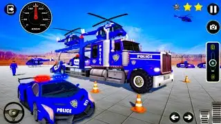 US Police Car Transport Truck - Police Trailer Truck Driver Simulator 3D - Android Gameplay
