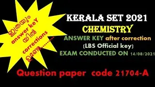 # 66/Finalised answer key/Chemistry/LBS/Kerala SET 2021(14/08/2021)