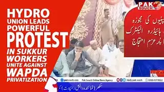 Hydro Union Leads Powerful Protest in Sukkur Workers Unite Against WAPDA Privatization