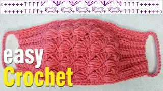 Easy Crochet: How to Crochet a Face Mask. The Horizontal Puff Stitch Face Mask pattern & tutorial.