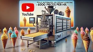 Fully Automatic Ice Cream Cone Machine - 6000 Pcs Per Hr | DMI