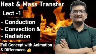 Conduction, Convection and Radiation II Mode of Heat Transfer II Hindi II Heat Transfer II 