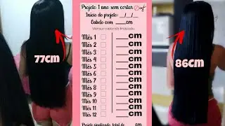 1 ANO SEM CORTAR O CABELO - 9Cm em 4 meses! Atualização.