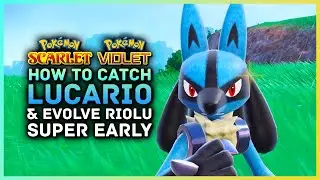 Pokemon Scarlet and Violet  - How To Catch Lucario & Riolu Super Early  | Lucario Location Guide