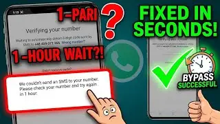 WhatsApp 1 Hour SMS Verification Problem Fixed! (2026 Bypass)