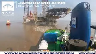 Beaching JACKUP RIG AD90 at Alang Shiprecycling Yard, Bhavnagar, India