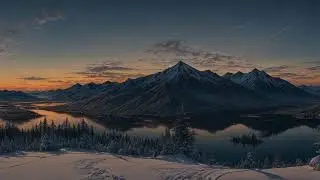 Winter's Serene Embrace: Calm Snowfall Lullaby