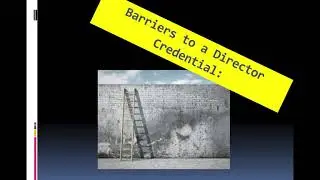Why A Director's Credential