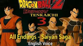 Dragon ball budokai tenkaichi 3 - All ending Saiyan saga - English voice