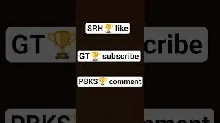 srh live GT subscribe pbks comment