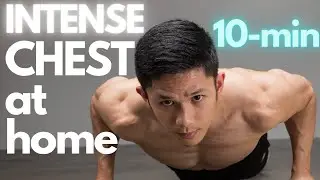 HOME BODYWEIGHT Chest Workout | 10-Min | Intermediate