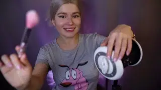 ASMR relaxing ear massage you definitely need 👂🤗 3Dio rubbing, brushing, spoolie & mouth sounds 