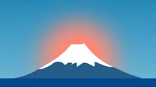 how to make runrise on moutain using css || css animation || css tutorial