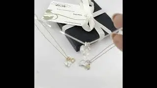 Faceted Crystal Pendant Personalised with a Letter Charm in sterling silver, rose gold or gold plate