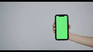 Hand Holding Phone Greenscreen