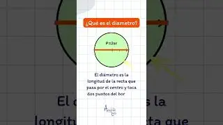 &iquest;Qu&eacute; es di&aacute;metro de un c&iacute;rculo?  #matem&aacute;ticaf&aacute;cil #matematicas