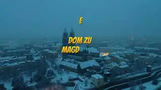 Magdeburg under fresh snow in cinematic 4k 