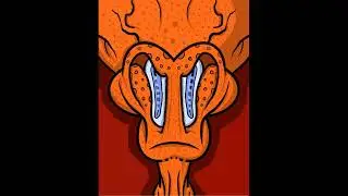 Drawing and coloring alien #100 - from the coloring book 