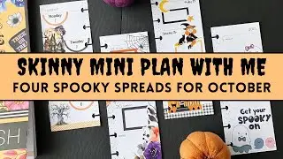 PLAN WITH ME | Four Halloween spreads in my Skinny Mini Happy Planner for October