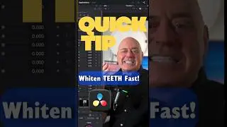 Whiter teeth INSTANTLY (DaVinci Resolve) #shorts