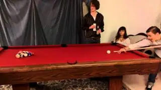 Christening of Like New,  Used Slate Brunswick Pool Table
