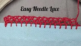 Simple And Easy Needle Lace ! Sui Dhaage Se Lace Kaise Banaye ?