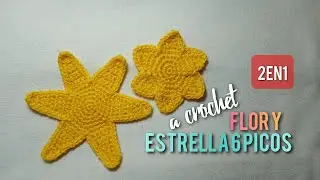 DIY Estrella 6 picos a crochet (Estrella de Belén) #apliquescrochet