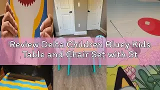 Review Delta Children Bluey Kids Table and Chair Set with Storage (2 Chairs Included) - Greenguard G