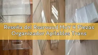 Rese&ntilde;a del Rsarouud MoY 4 Piezas Organizador Apilables Transparentes, Acr&iacute;lico Organizador Cajones A