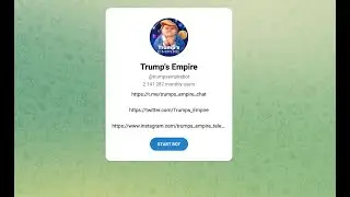 Trump's Empire - бот в Телеграм | чего я жду от него? Краткий анализ