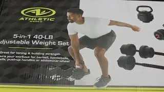 Athletic works 45 pound 5 in 1 weight set review