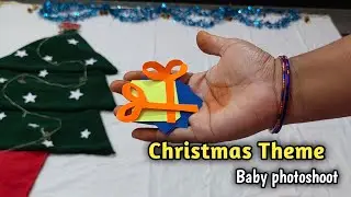 Christmas Theme 🎄🎁 baby photoshoot/ creative photography ideas/ monthly new born baby photoshoot 