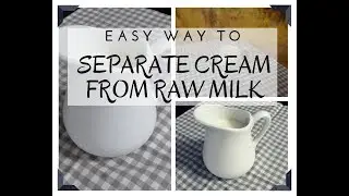 How to separate cream from raw milk using Swiss Vintage farmhouse tool