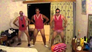 cyprus 2010 ymca rehersal bells bar 3 birmingham boys rehersing the ymca in ladies hot pants