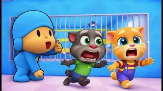 Talking Tom Plays: Pocoyo Roblox 😱 | My Talking Tom & Friends Escape!