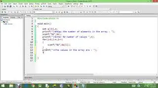 reading n umber of values and storing it in array using for loop