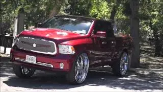 Dodge Ram on 32s engraved asanti wheels  with air bags