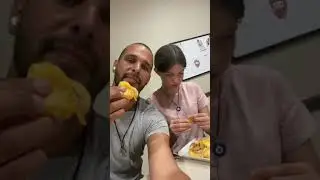Trying jackfruit for the first time!