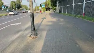 Walking in Kuklińskiego in Krakow in August