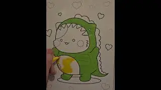 #yellow #dino #colouring