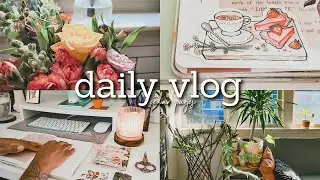 a peaceful day for watercolor 🎨 | journal with me | slow living | silent vlog