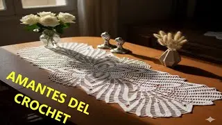 CAMINO de MESA a CROCHET ELEGANTE. TUTORIAL.Tercera Parte