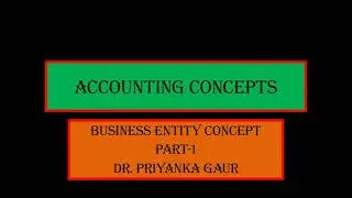 Meaning of Business Entity concept