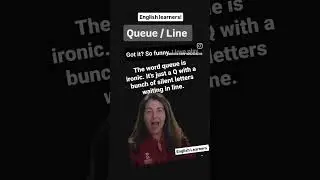 Queue, Q, Line? #funnyjokes #funny #funnyvideos #funwithenglish #havefunlearning #funwithlanguage