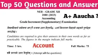 Class 12 Account Top 50 Very Short Answer and Question